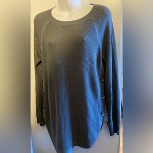 Kismet Charcoal Cardigan with Button Accents